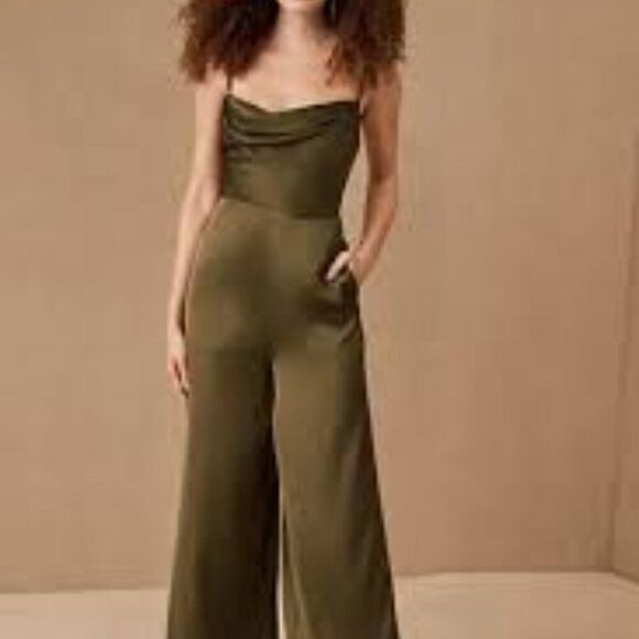 BHLDN Fame and Partners Thais Jumpsuit Green Size 18 NWT - Picture 2 of 10